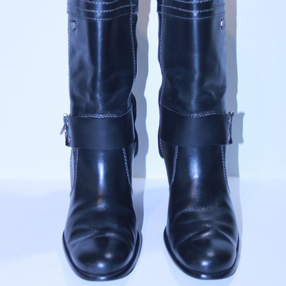 Harley Davidson Women's Leather Boots Side Zip 85050 Motorcycle High Heels 7.5 - Picture 3 of 7